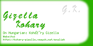 gizella kohary business card